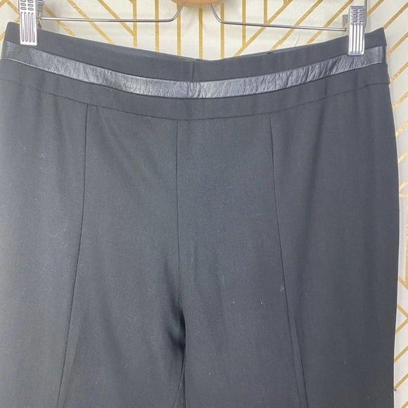 Bally‎ Leather Accent Black Dress Pants Size US 8 - Picture 2 of 12